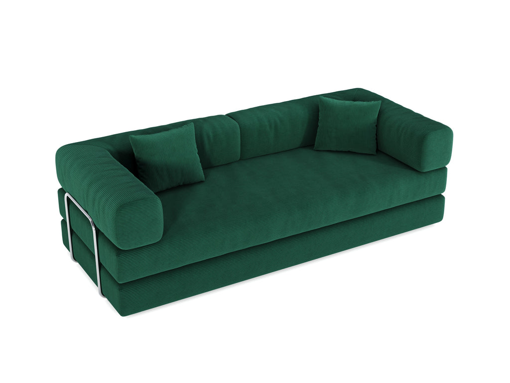 78.8inch  Modular Sectional Sofa, Convertible Pudding Block Sofa, Floor Standing Sofa Bed Arm Comfort Sofa Bed, Compression Sofa for Living Room and Bedroom -  (Green)