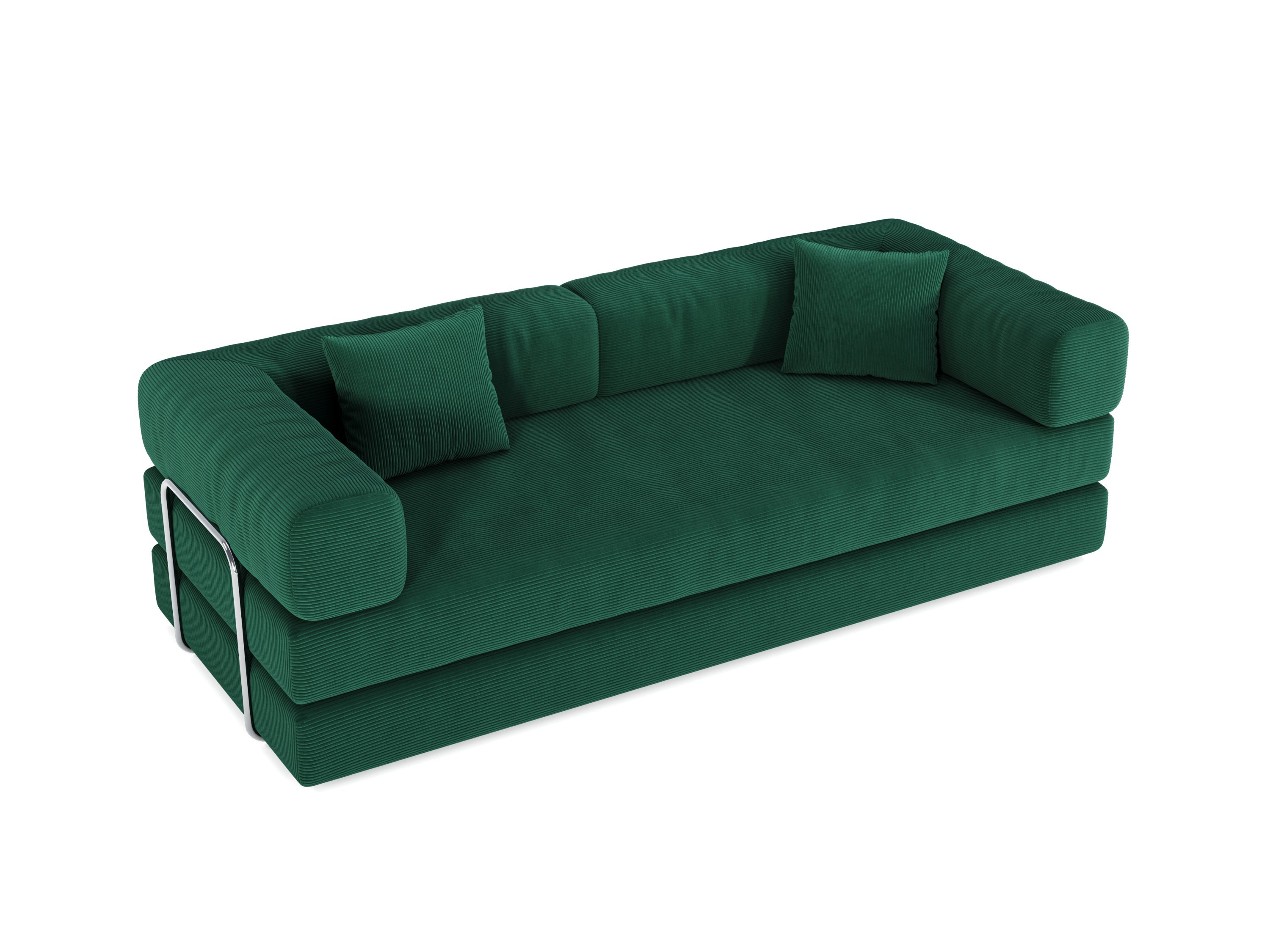 78.8inch  Modular Sectional Sofa, Convertible Pudding Block Sofa, Floor Standing Sofa Bed Arm Comfort Sofa Bed, Compression Sofa for Living Room and Bedroom -  (Green)