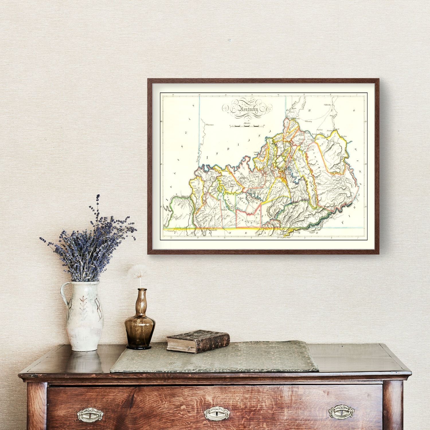 Vintage Map of Kentucky 1814
