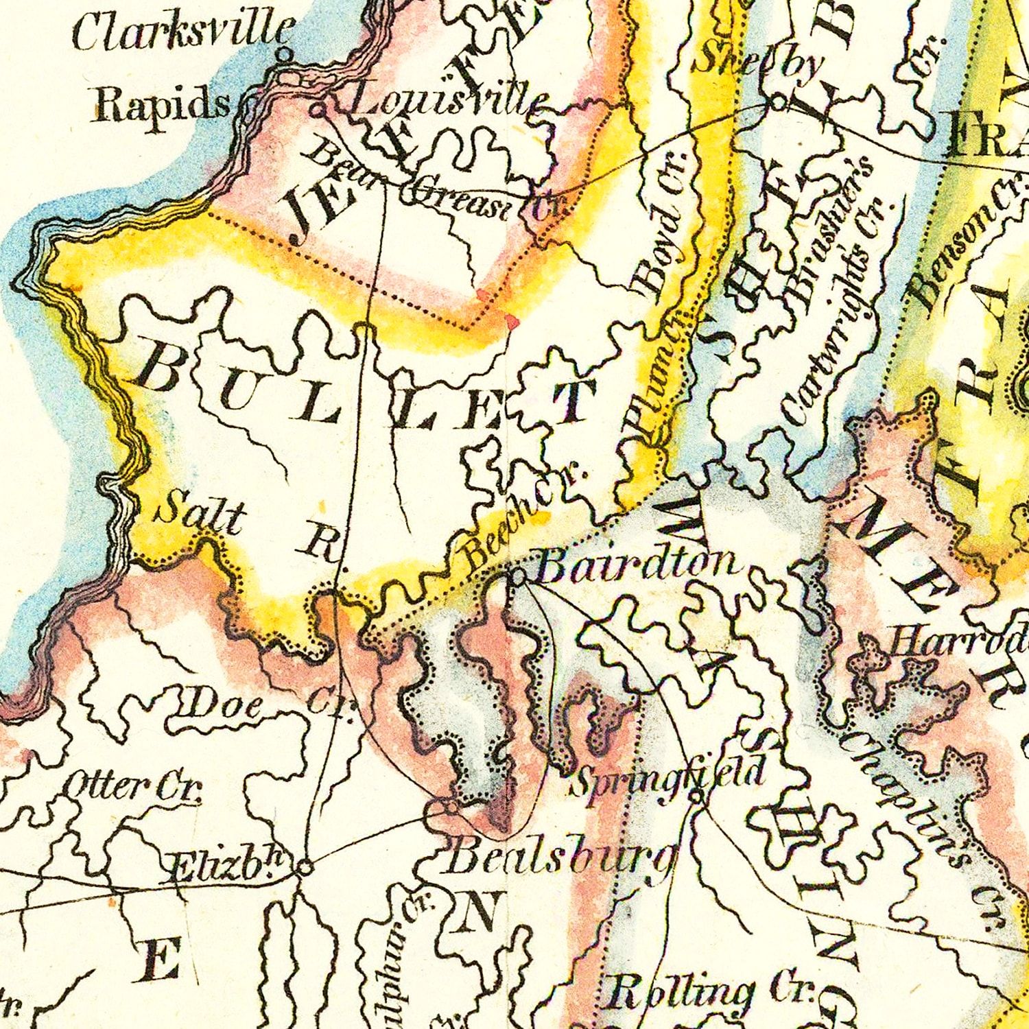 Vintage Map of Kentucky 1814