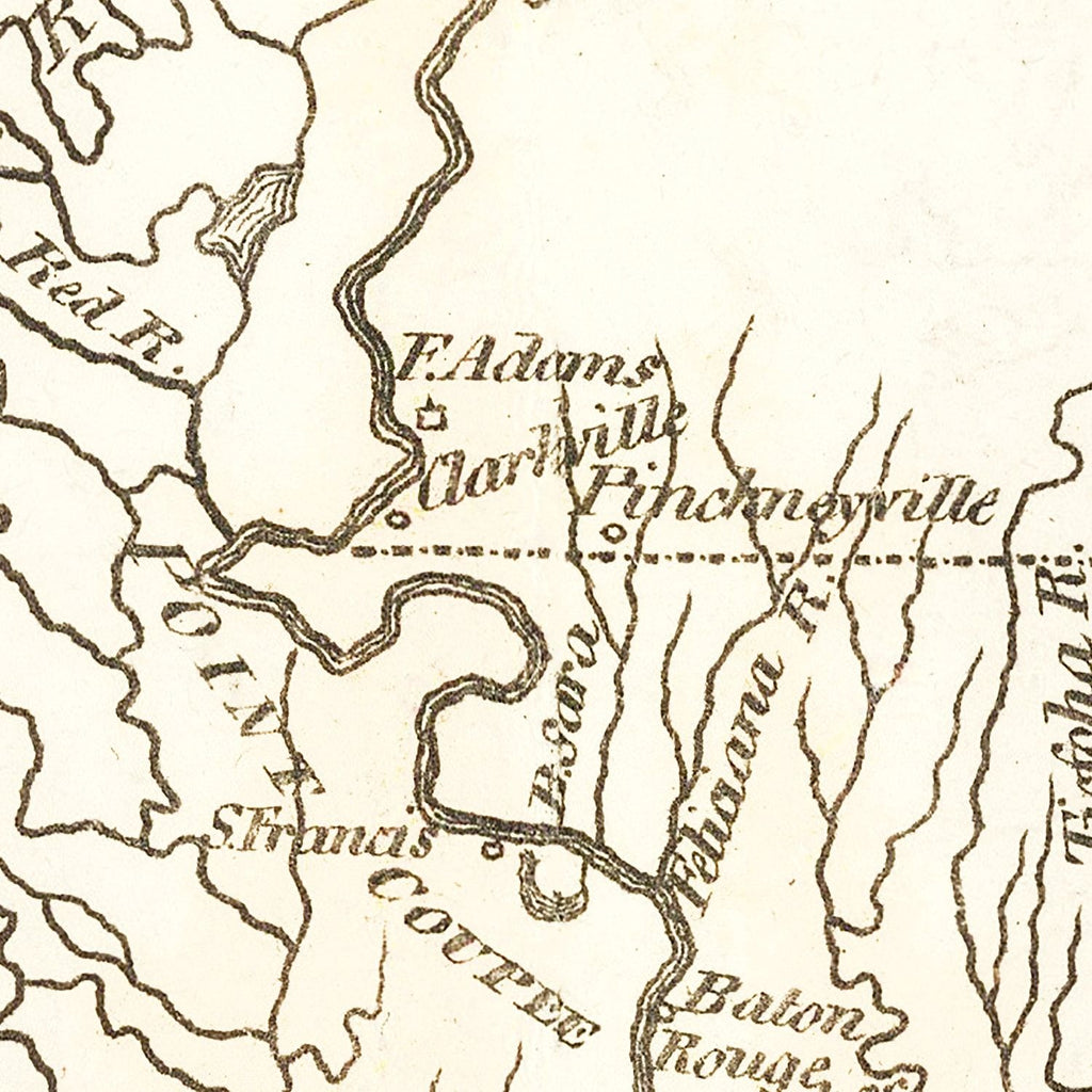 Vintage Map of Louisiana 1814