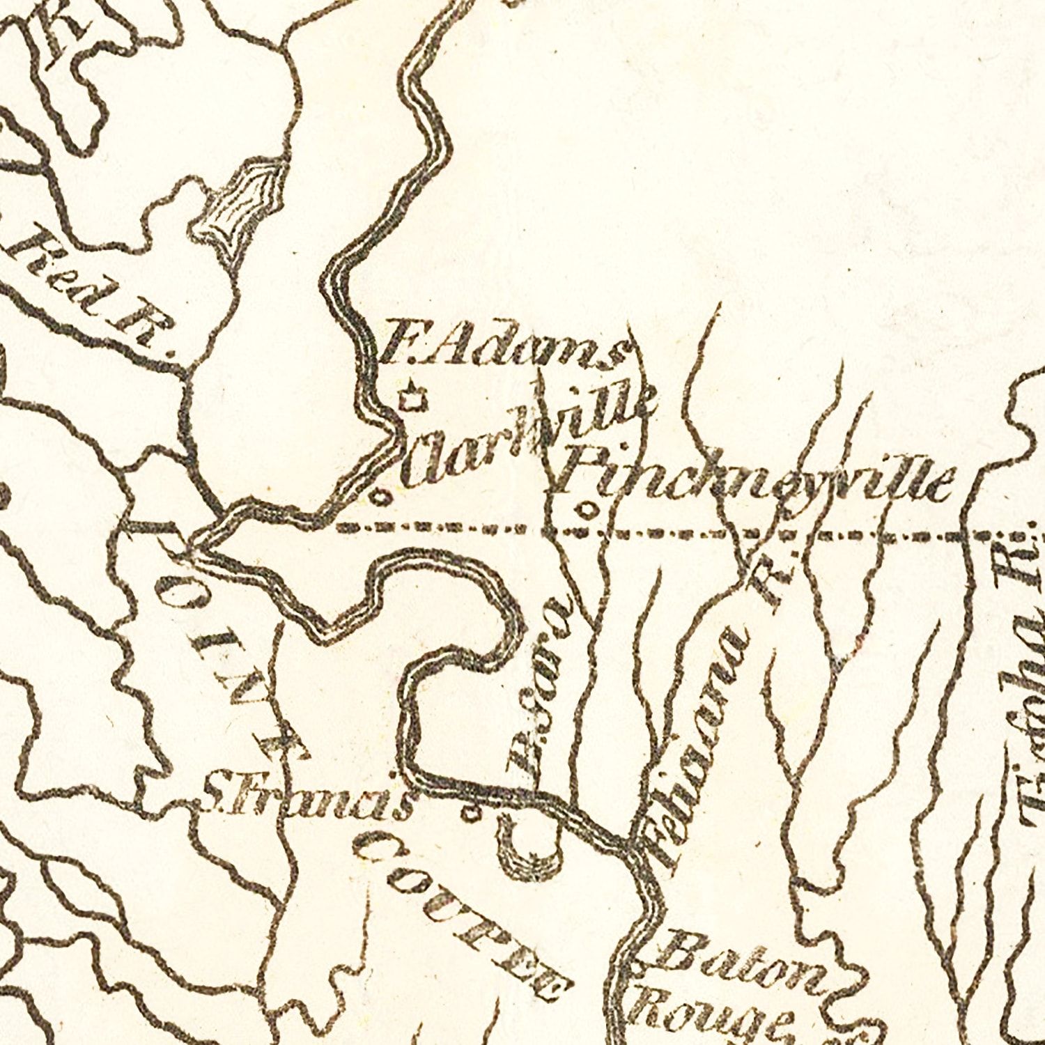 Vintage Map of Louisiana 1814
