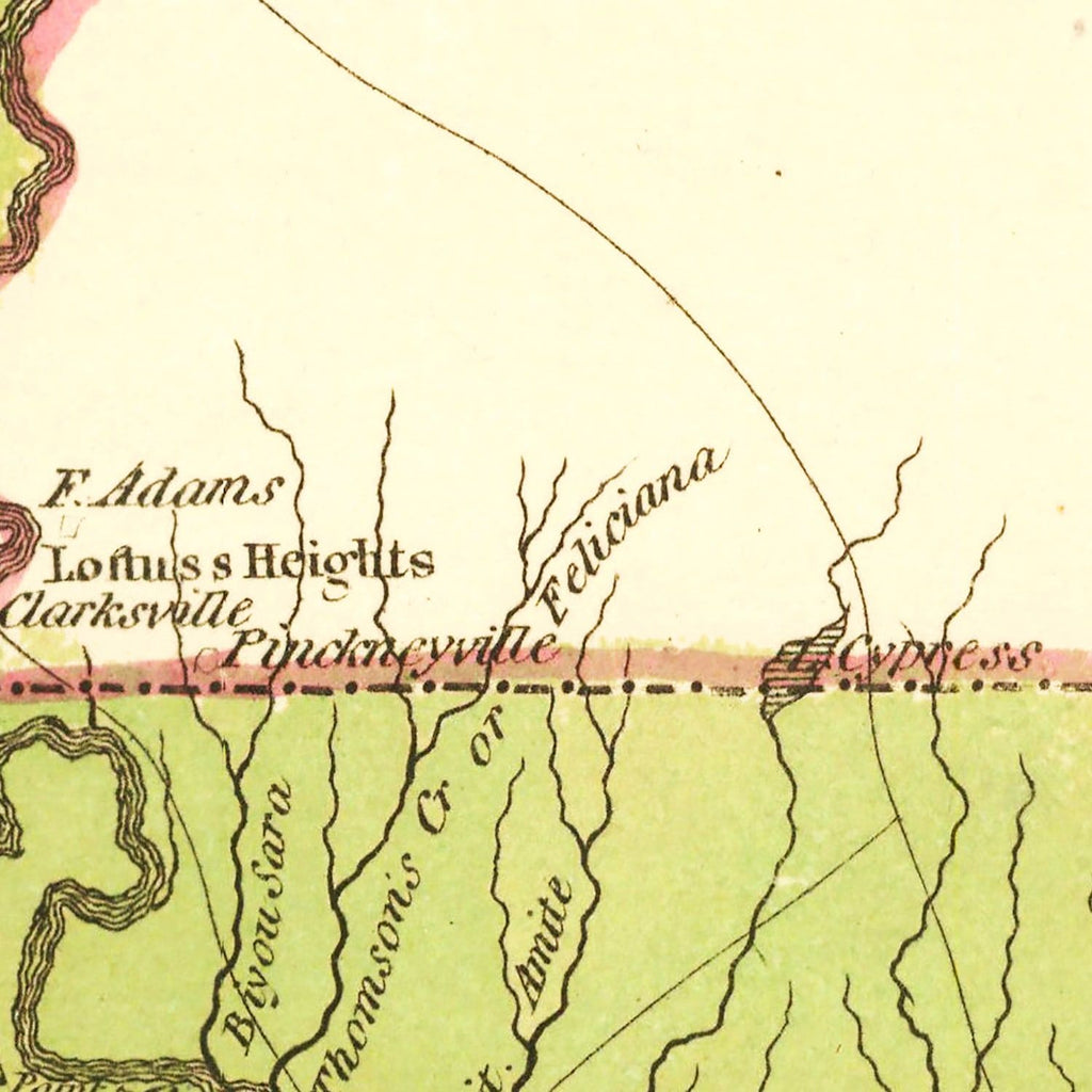 Vintage Map of Louisiana 1816