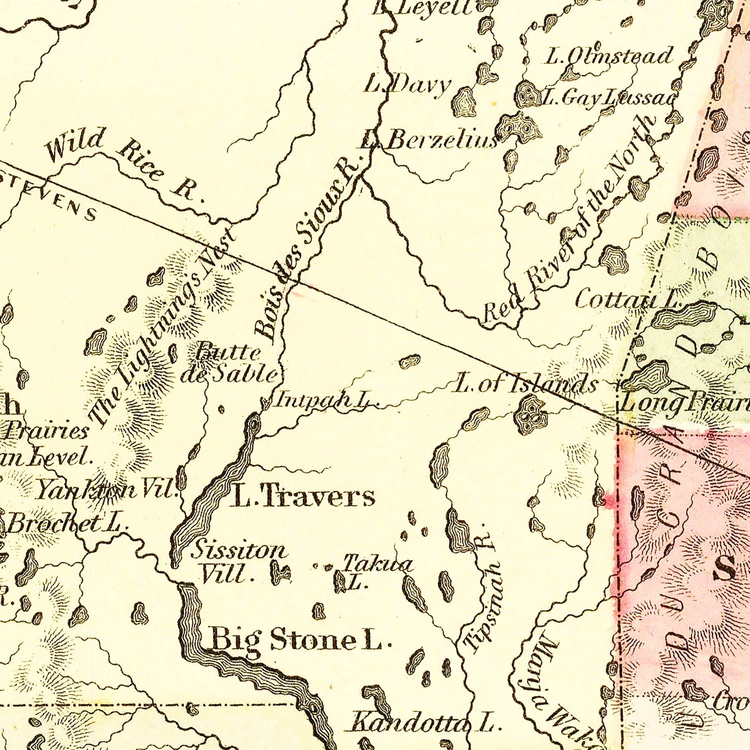 Vintage Map of Minnesota 1855