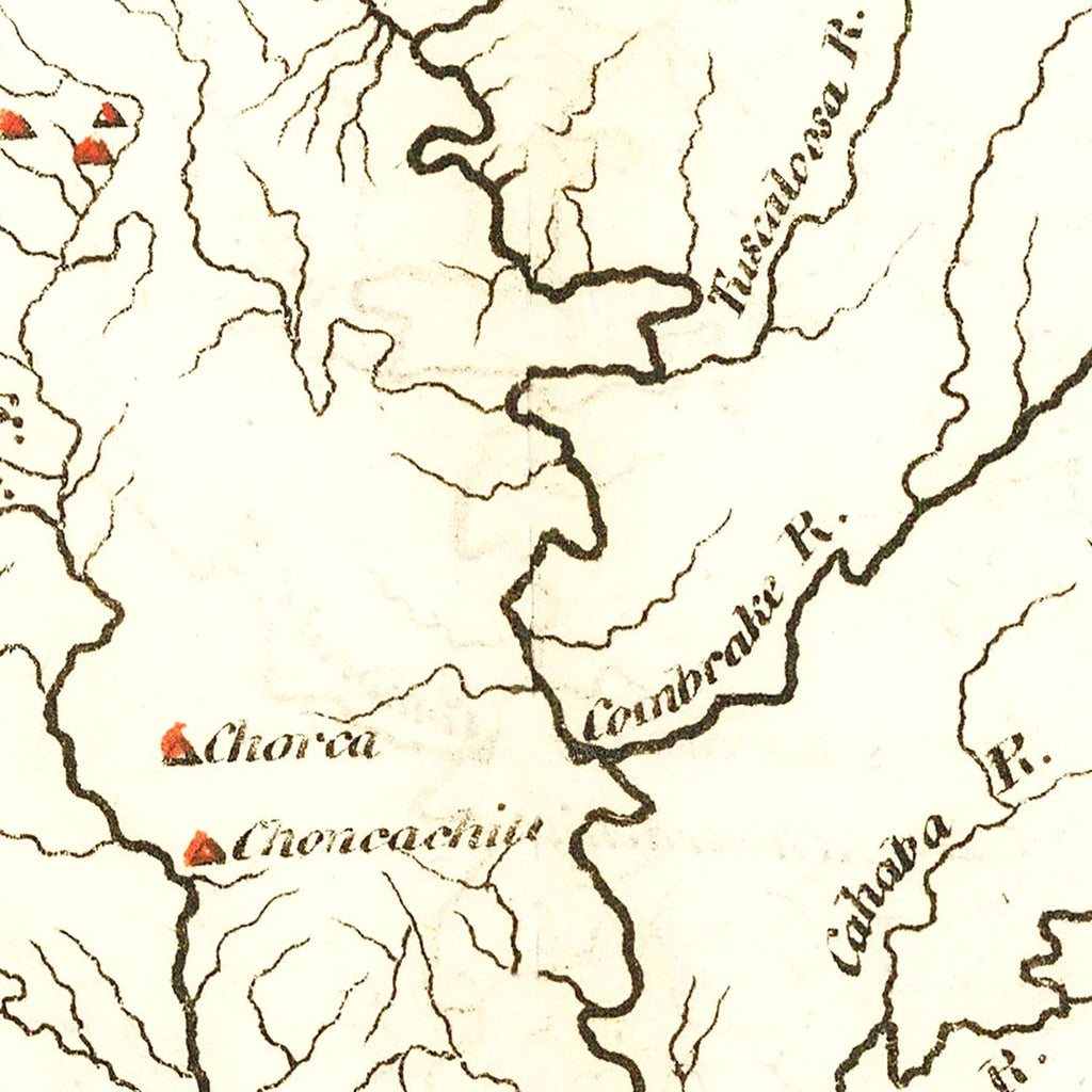 Vintage Map of Mississippi 1814