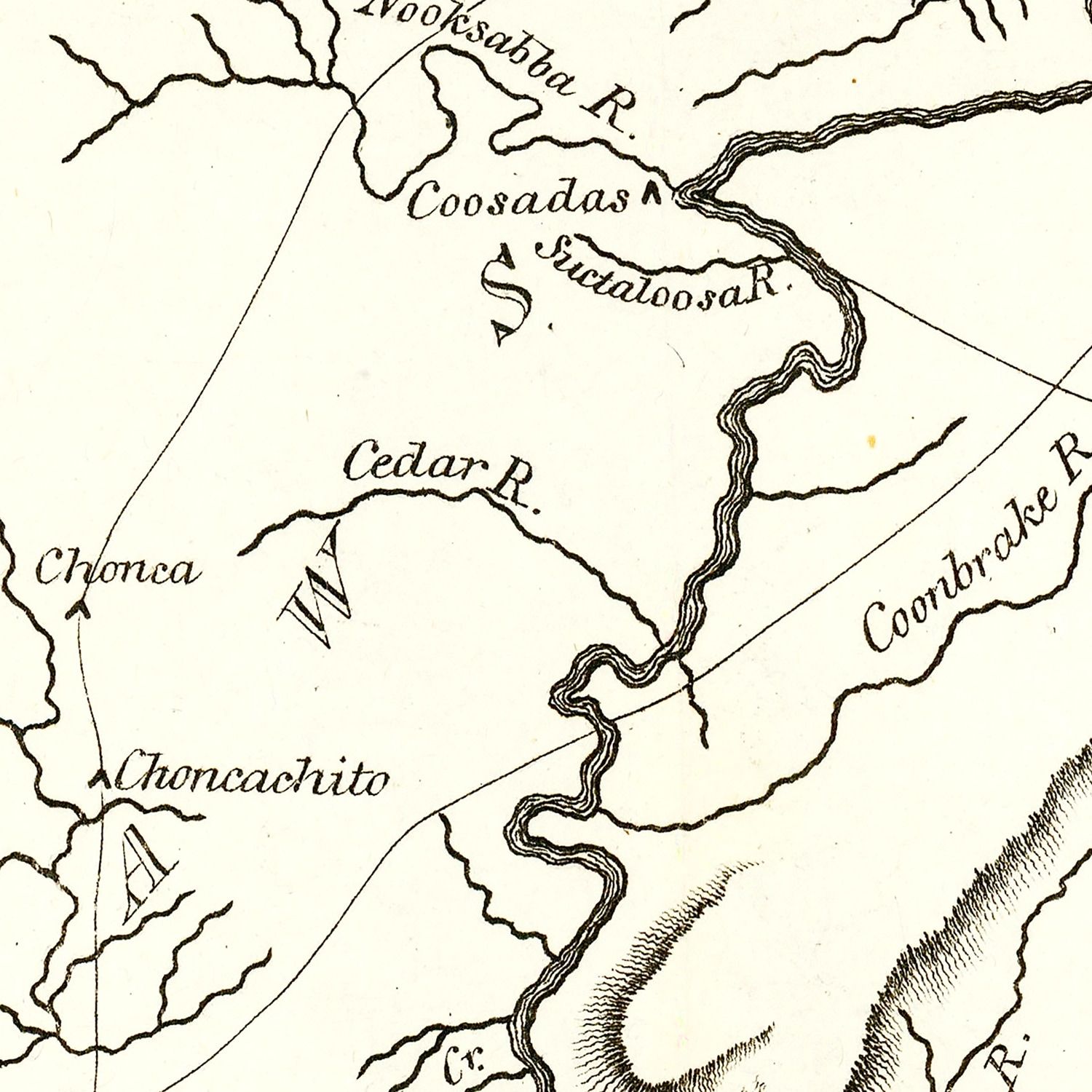 Vintage Map of Mississippi 1814