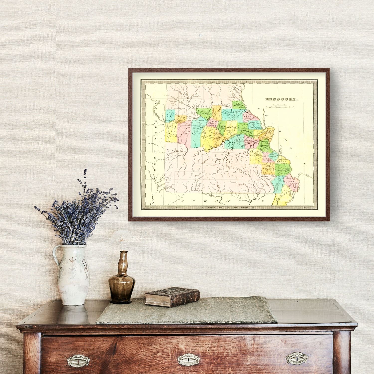 Vintage Map of Missouri 1836