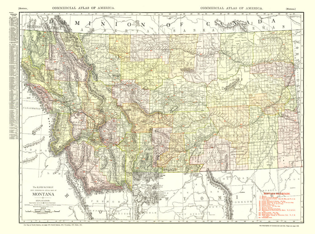 Vintage Map of Montana 1915