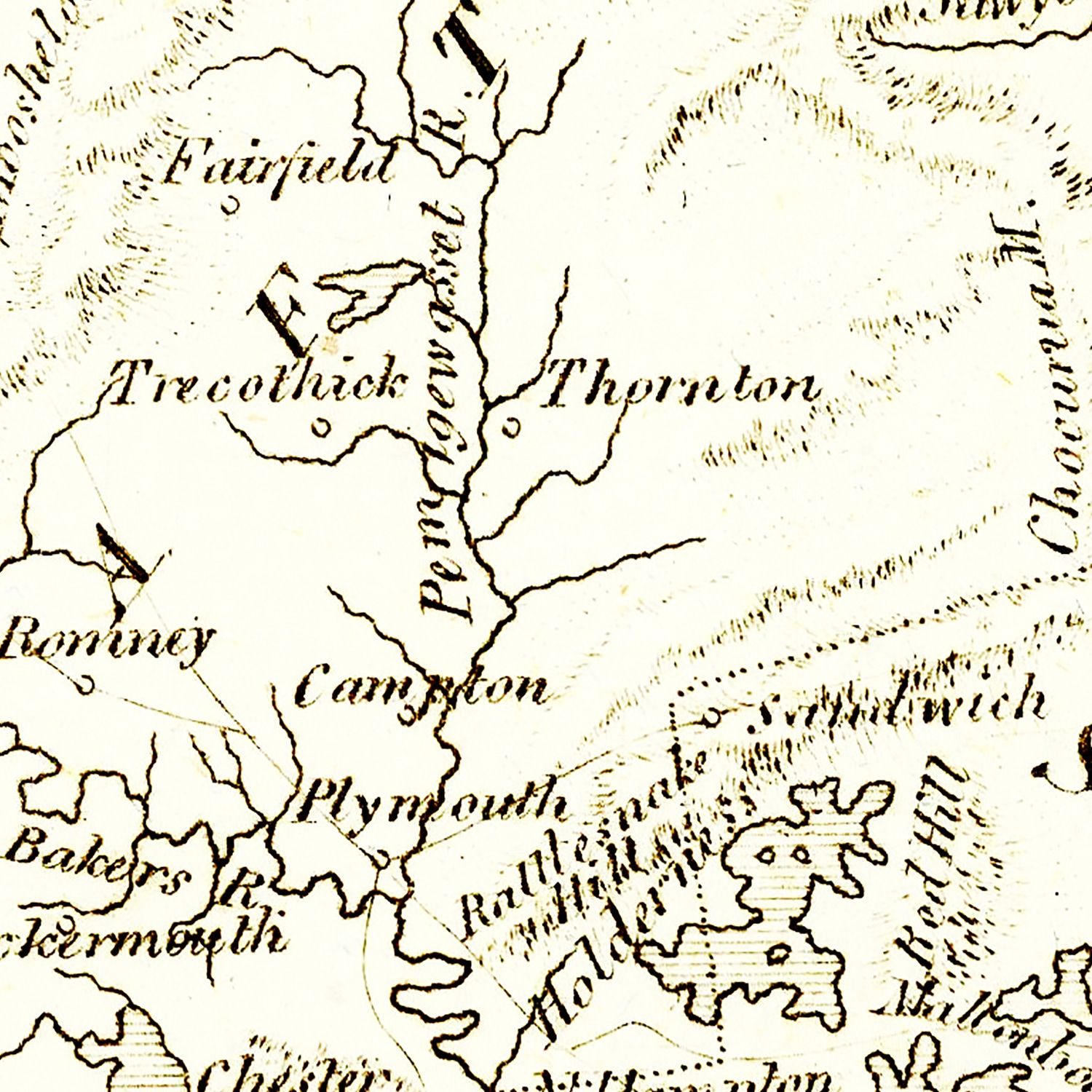 Vintage Map of New Hampshire 1804