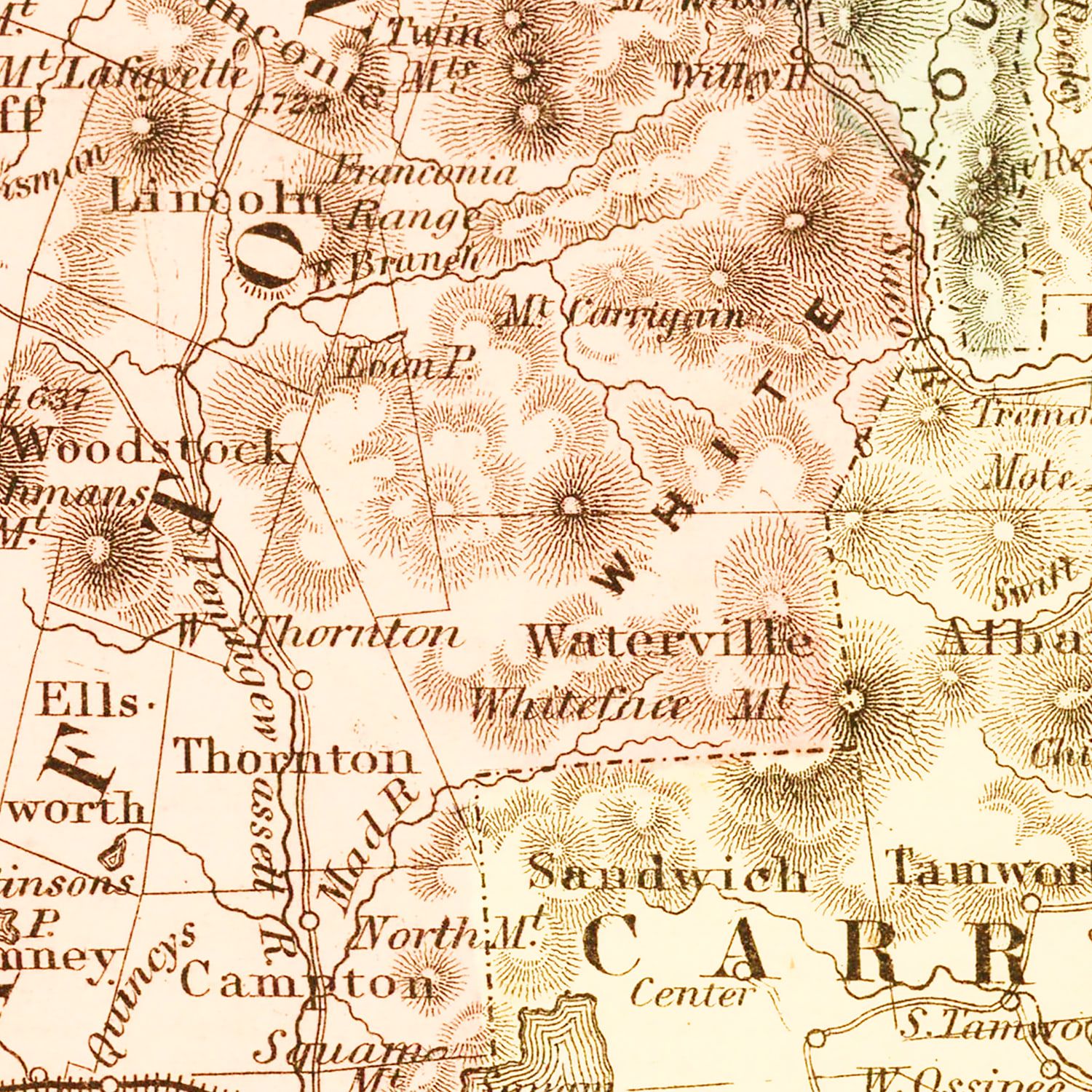 Vintage Map of New Hampshire 1858