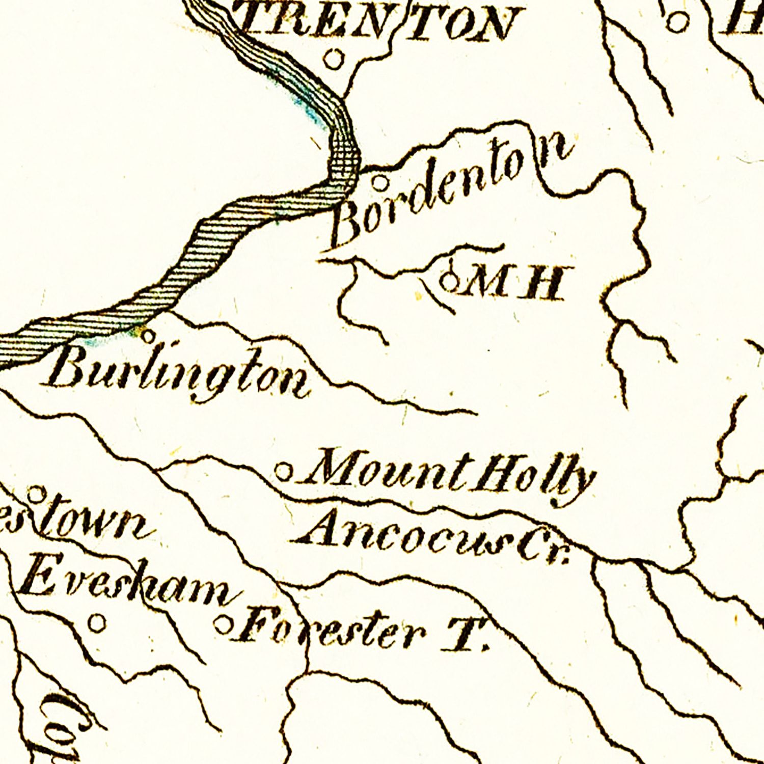 Vintage Map of New Jersey 1814