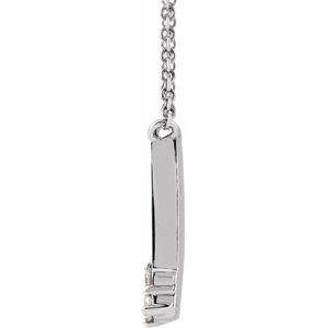 Platinum Engravable 1/5 CTW Natural Diamond 18" Necklace