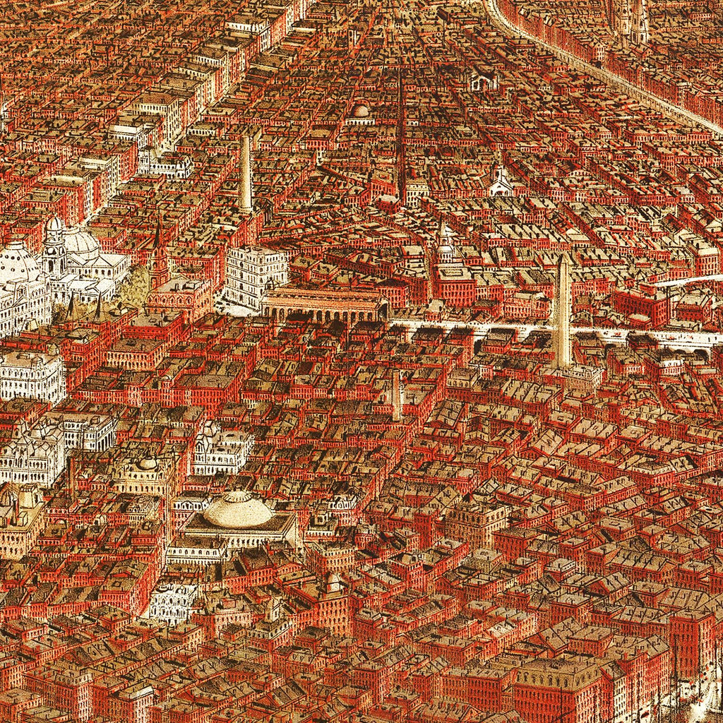 Vintage Map of New York City, New York 1884