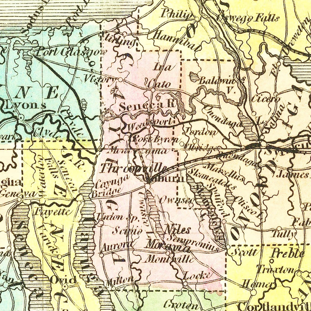 Vintage Map of New York 1836