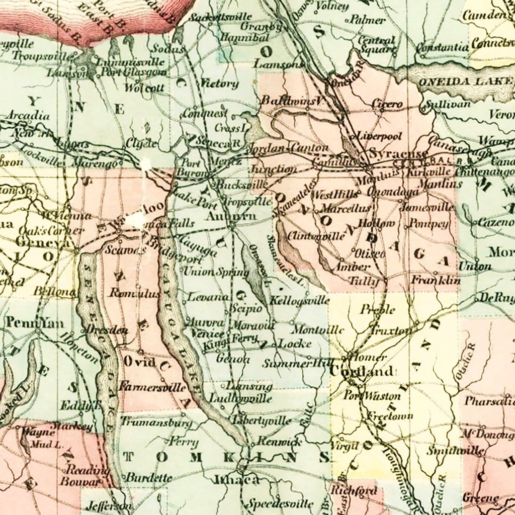 Vintage Map of New York 1854
