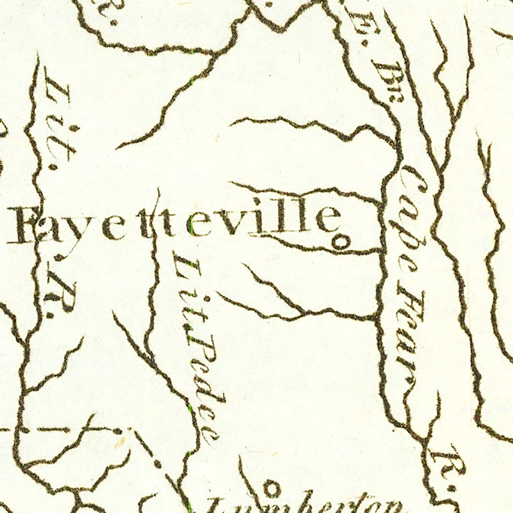 Vintage Map of North Carolina 1795