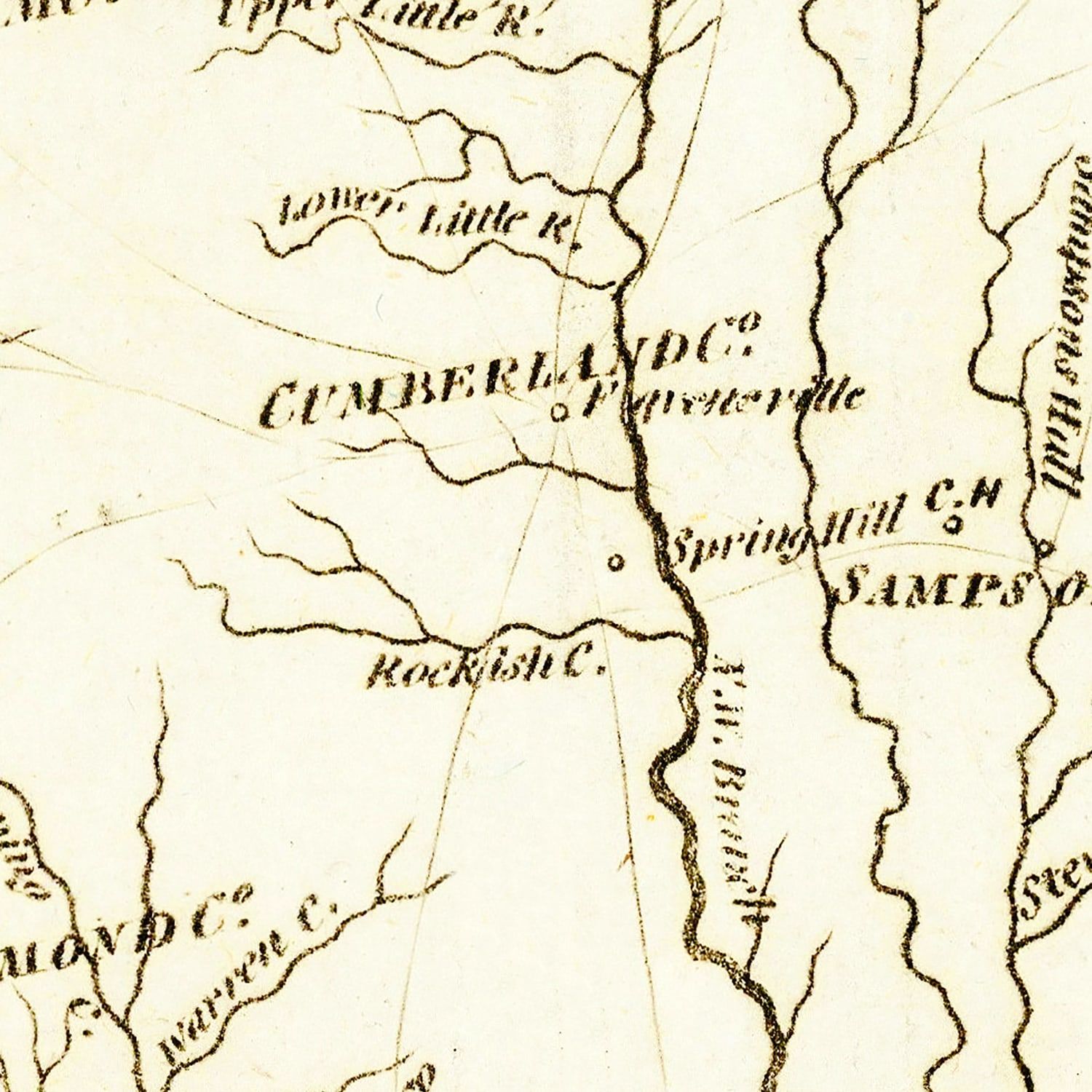 Vintage Map of North Carolina 1800