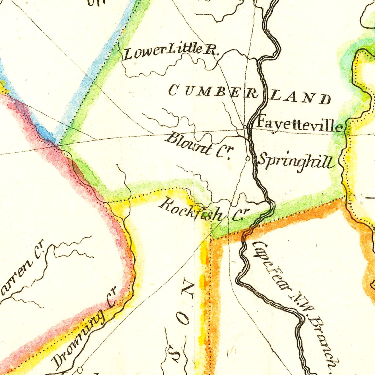 Vintage Map of North Carolina 1814