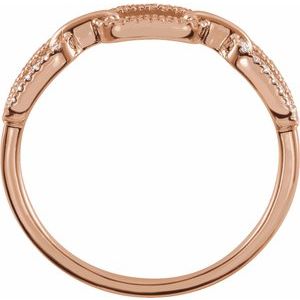 14K Rose Gold 1/6 CTW Natural Diamond Chain Link Ring