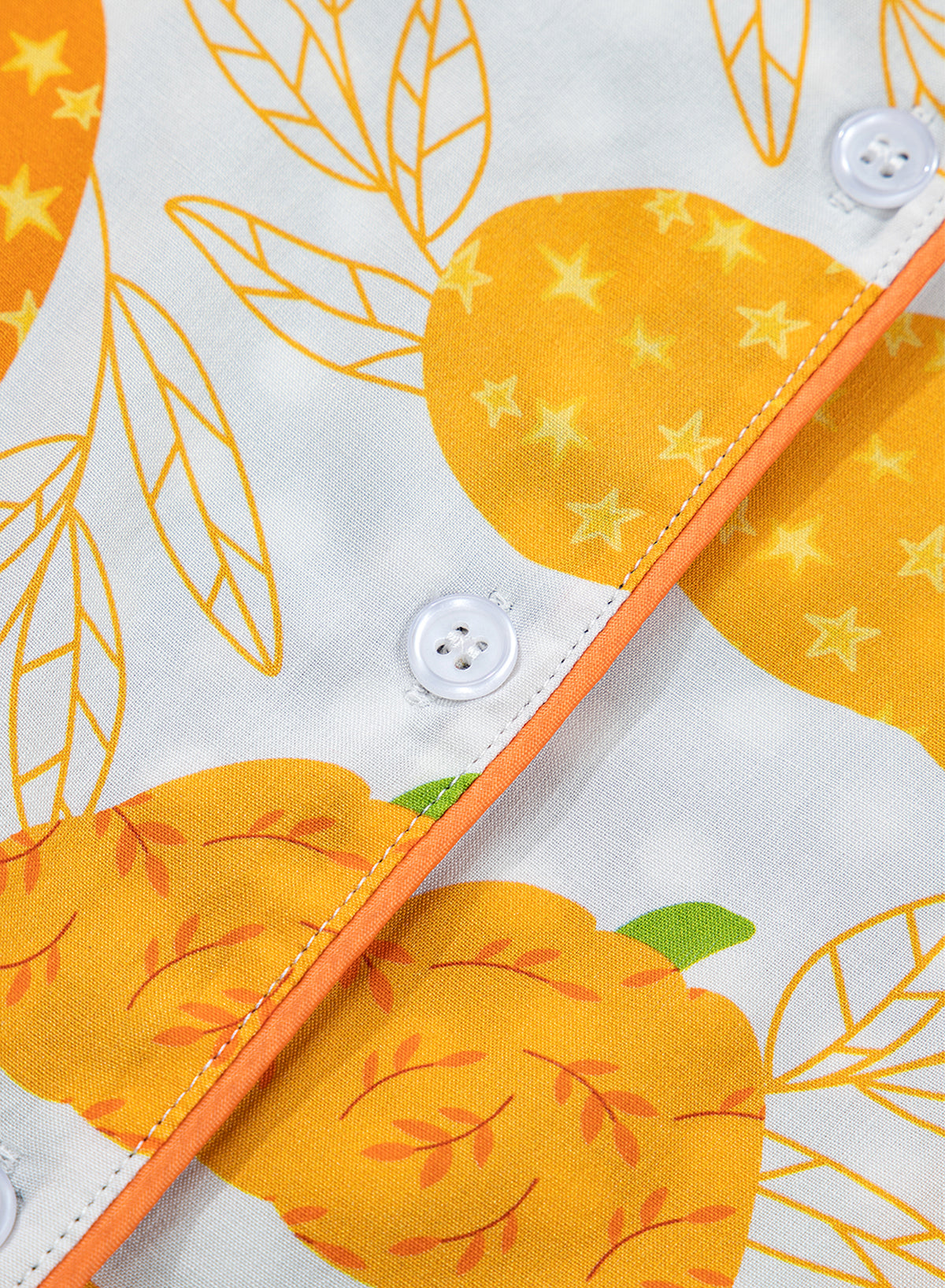 Pumpkin Polka Dot Trim Top & Pants Lounge Set