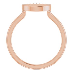 14K Rose Gold .03 CTW Natural Diamond Stackable Geometric Ring