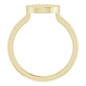 14K Yellow Gold .03 CTW Natural Diamond Stackable Geometric Ring