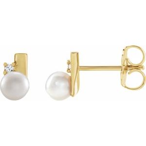 Pearl Geometric Earrings