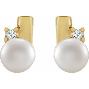 Pearl Geometric Earrings