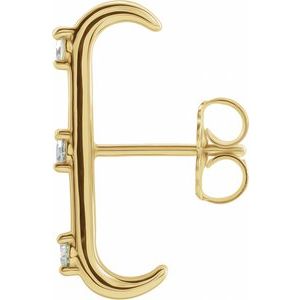 14K Yellow Gold 1/10 CTW Natural Diamond Single Cuff Earring – image 2