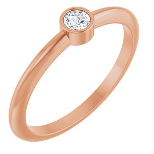 Bezel-Set Stackable Ring