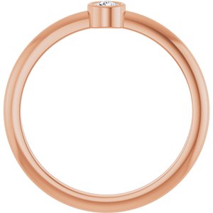 Bezel-Set Stackable Ring