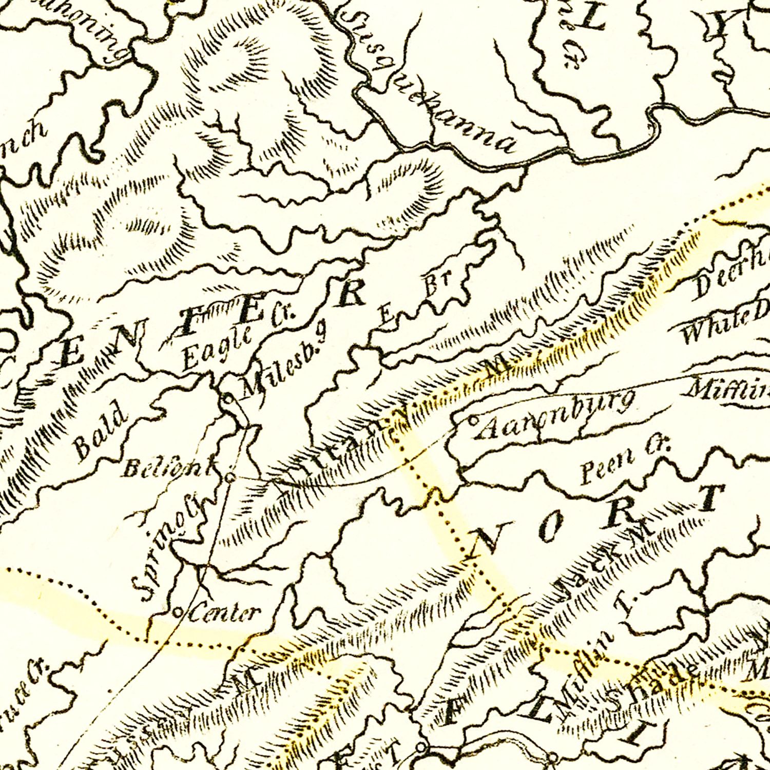 Vintage Map of Pennsylvania 1804