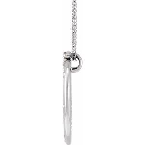 Platinum 1/4 CTW Natural Diamond Crescent Moon 16-18" Necklace