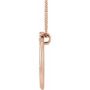 14K Rose Gold 1/4 CTW Natural Diamond Crescent Moon 16-18" Necklace