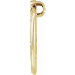 14K Yellow Gold 1/4 CTW Lab-Grown Diamond Crescent Moon Pendant