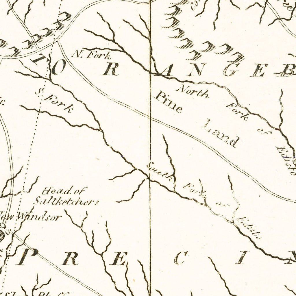 Vintage Map of South Carolina 1796