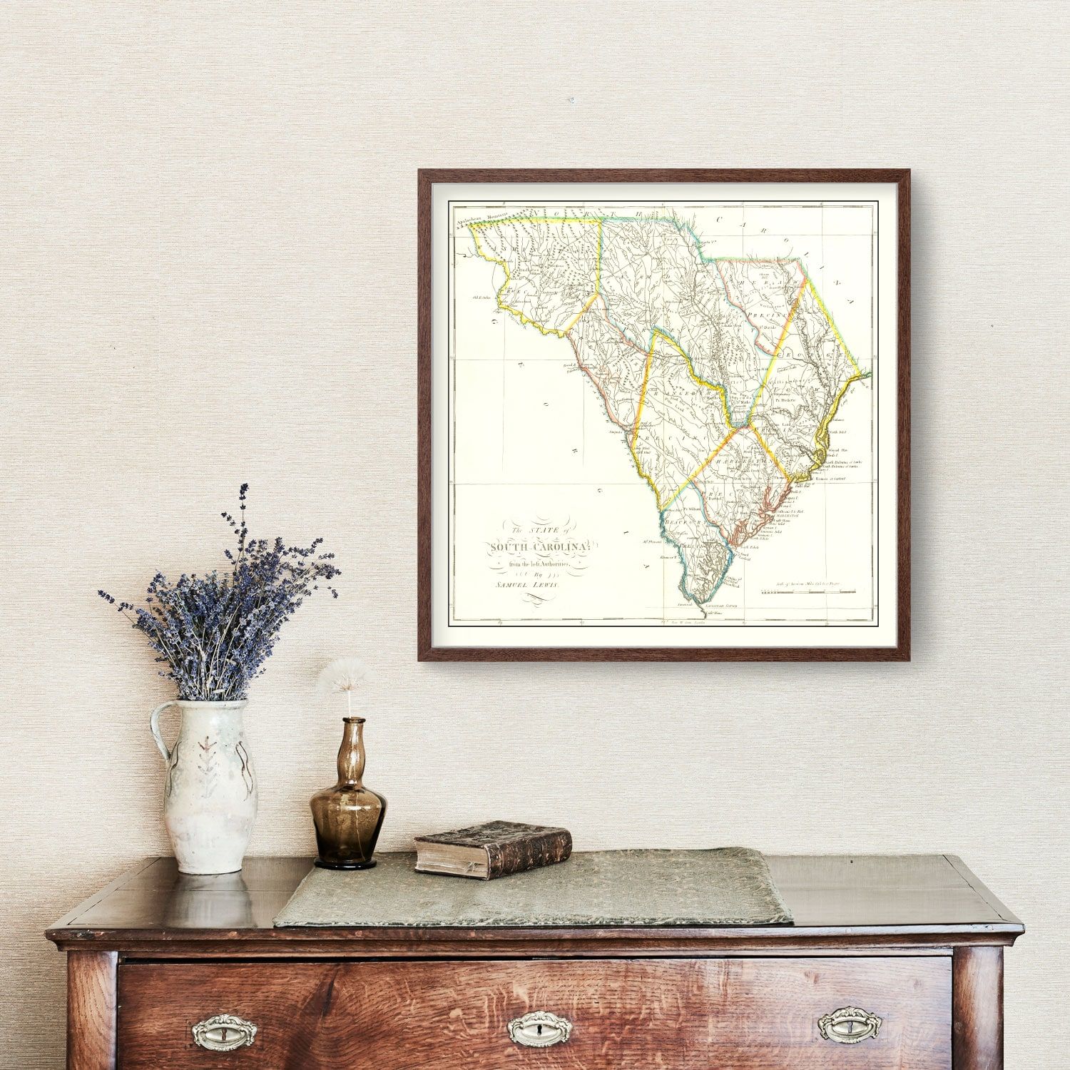 Vintage Map of South Carolina 1814