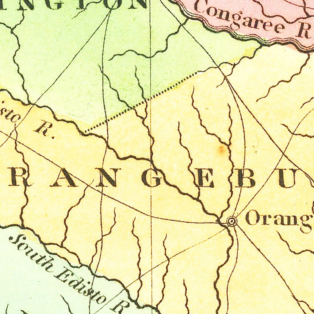 Vintage Map of South Carolina 1824