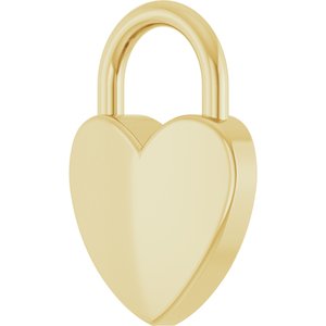Engravable Heart Lock Necklace or Pendant