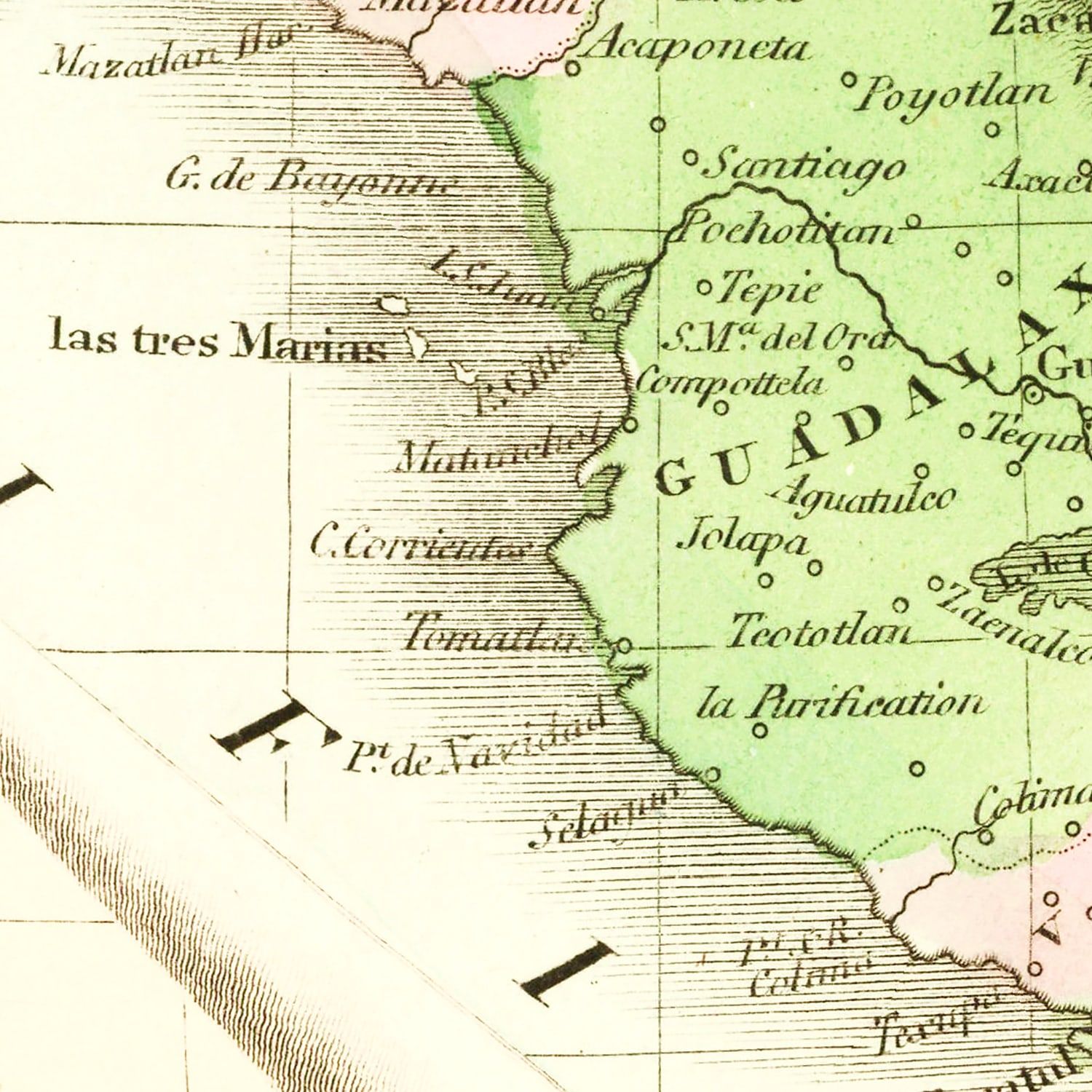 Vintage Map of Texas 1836