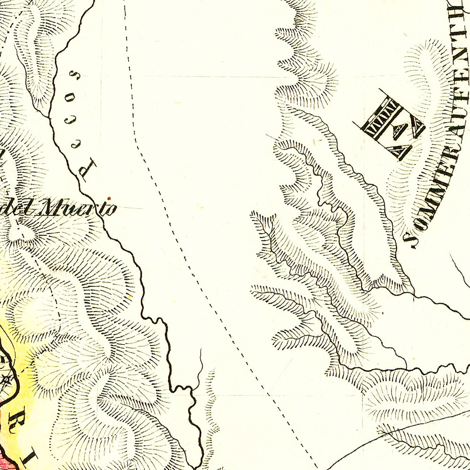 Vintage Map of Texas 1846