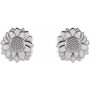 Tiny Sunflower Earrings
