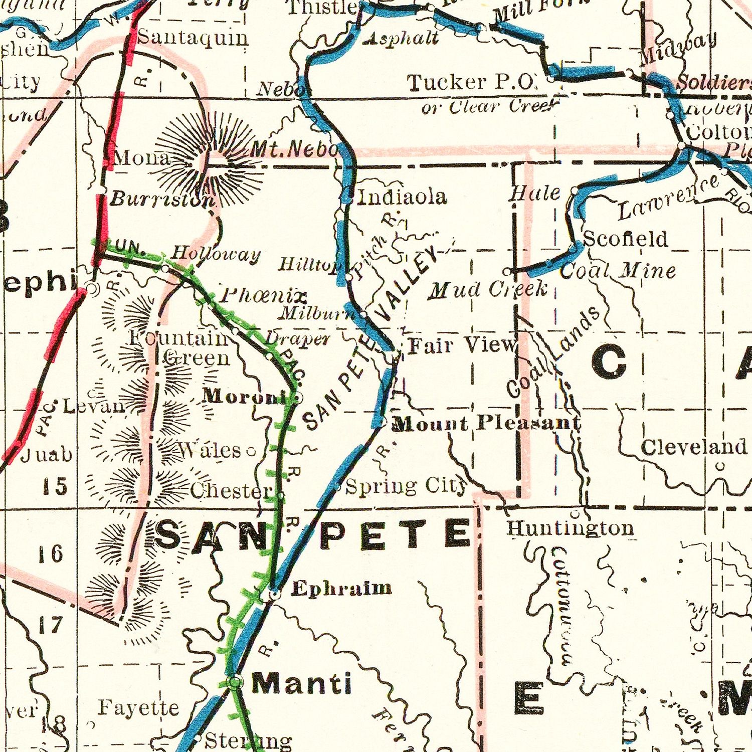 Vintage Map of Utah 1895