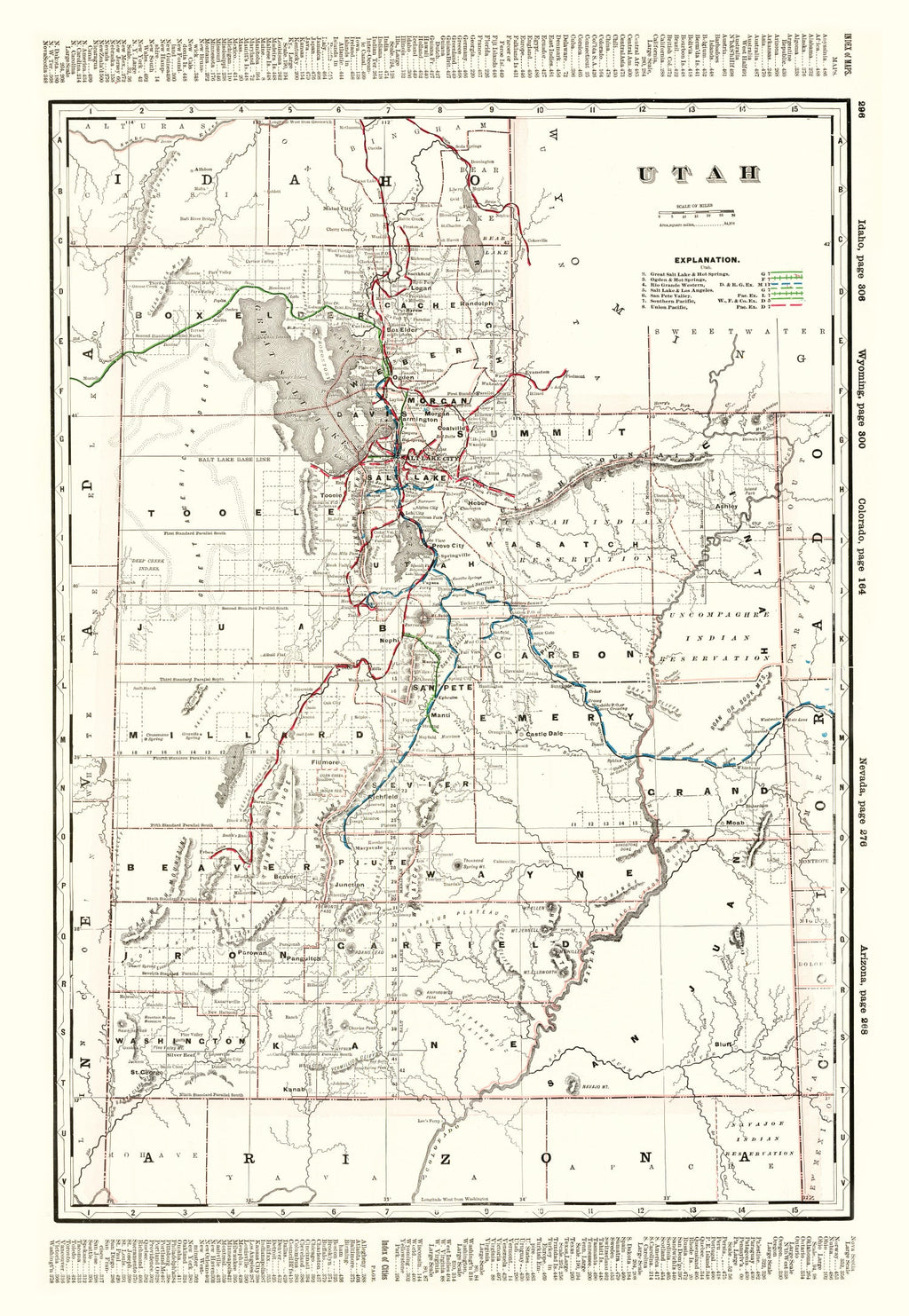 Vintage Map of Utah 1895