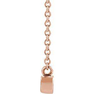 14K Rose Petite Mama Script 18" Necklace