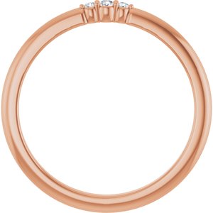 14K Rose Gold .03 CTW Natural Diamond Stackable Ring