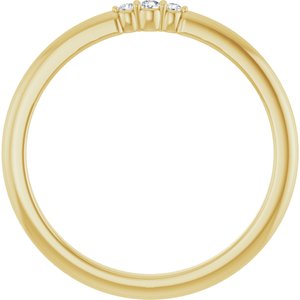 14K Yellow Gold .03 CTW Natural Diamond Stackable Ring