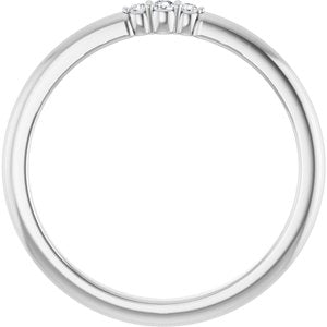 Platinum .04 CTW Natural Diamond Stackable Ring