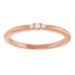 14K Rose Gold .03 CTW Natural Diamond Stackable Ring