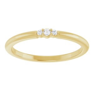 14K Yellow Gold .03 CTW Natural Diamond Stackable Ring